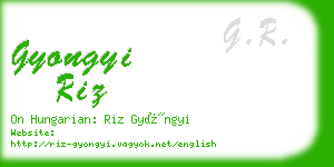 gyongyi riz business card